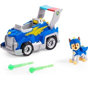 Paw Patrol Rescue Knight Chase Blue and Silver Toy Vehicle with Action Figure